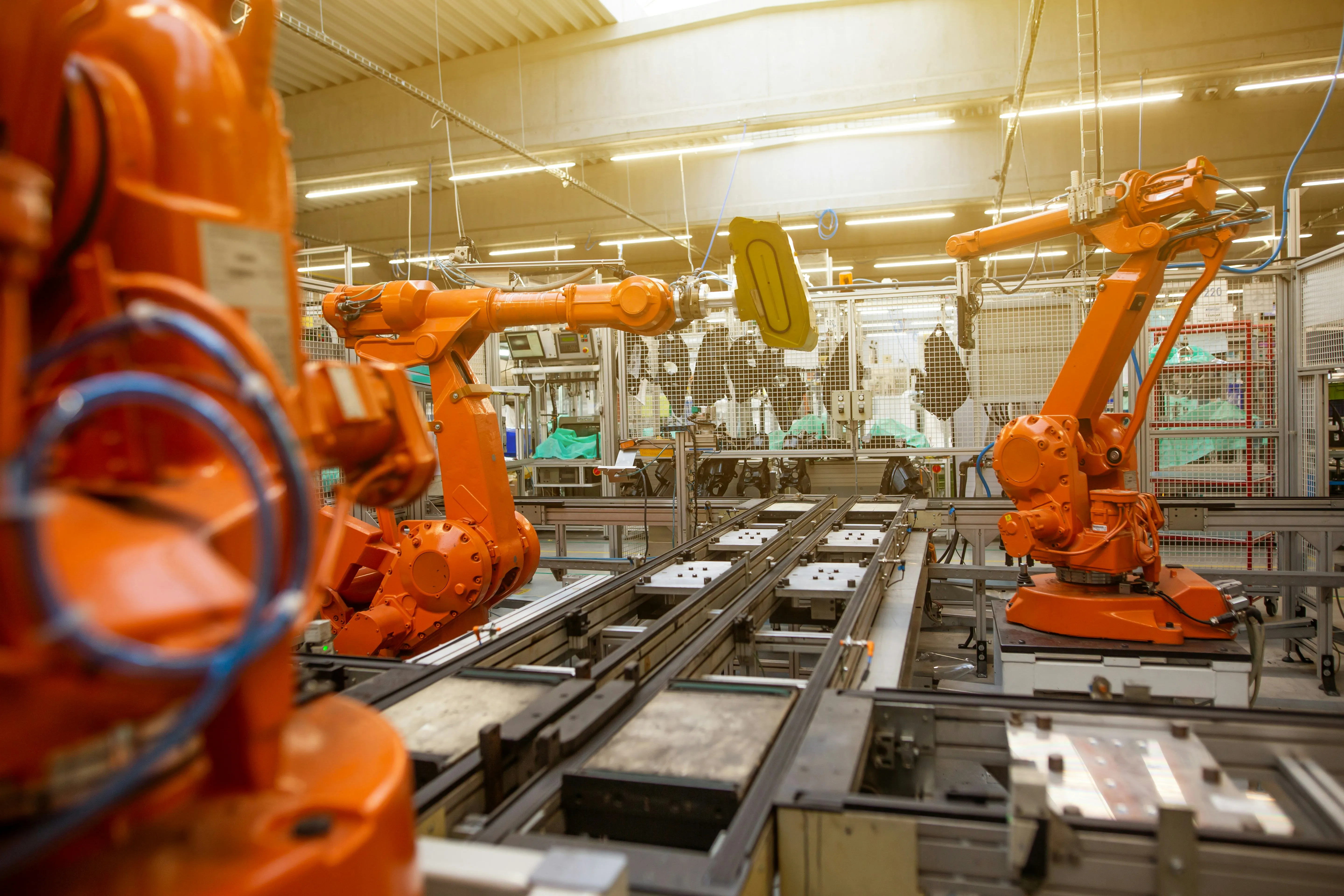 Industrial manufacturing plant and production equipment
